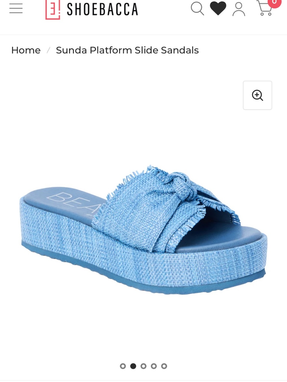 Sunda Platform Slide Sandals — Light Blue